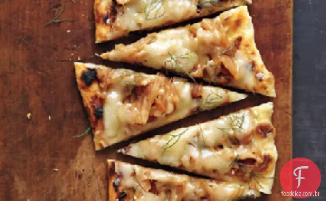 Fontina, erva-doce e Pizza de cebola