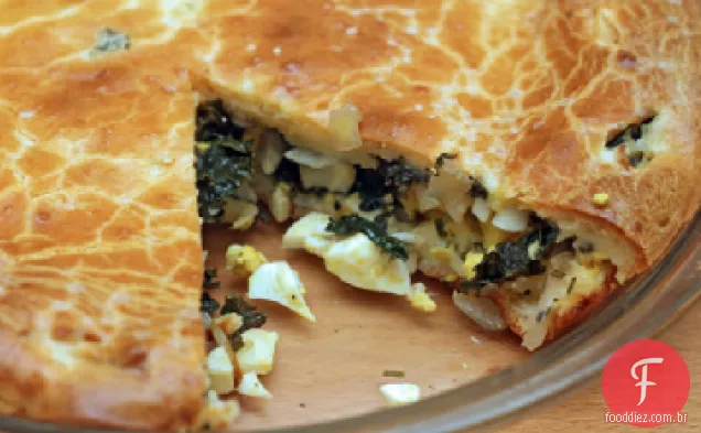 Torta de couve e cebola