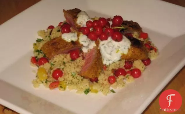Segunda-Feira Ceia! Cordeiro com curry e Chutney Rissoles/rissóis