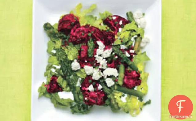 Salada de beterraba e aspargos