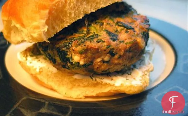 Hambúrgueres De Cordeiro Feta Espinafre