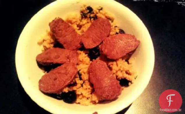 Salada de Quinoa com amoras e cordeiro