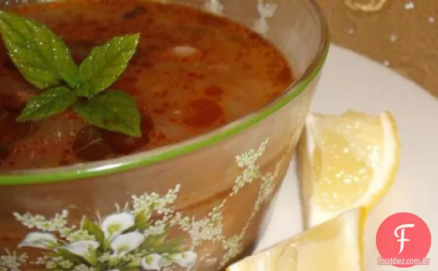 Shorba Libiya-Cordeiro Líbio E Sopa De Grão De Bico