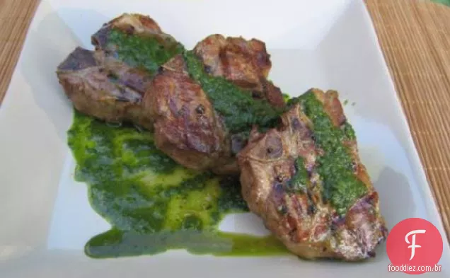 Costeletas De Cordeiro Com Coentro-Hortelã Chimichurri