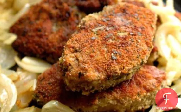 Costeletas De Cordeiro De Hortelã Com Chalotas Caramelizadas