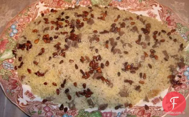 Arroz Estilo Árabe Com Carne De Cordeiro