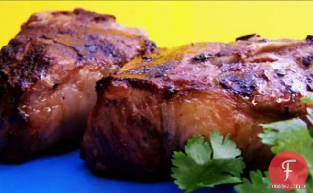Costeletas De Cordeiro Com Crostas De Coentro