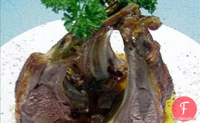Costeletas De Cordeiro Com Batata Doce De Queijo Assar