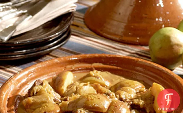 Tagine de cordeiro e pêra