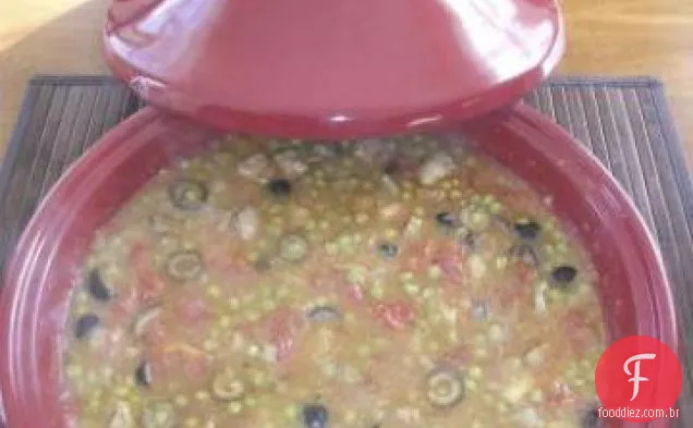 Cordeiro e ervilha Tagine
