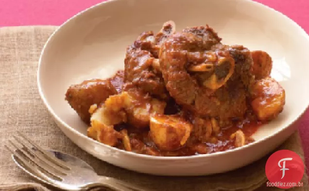 Canelas e batatas de cordeiro