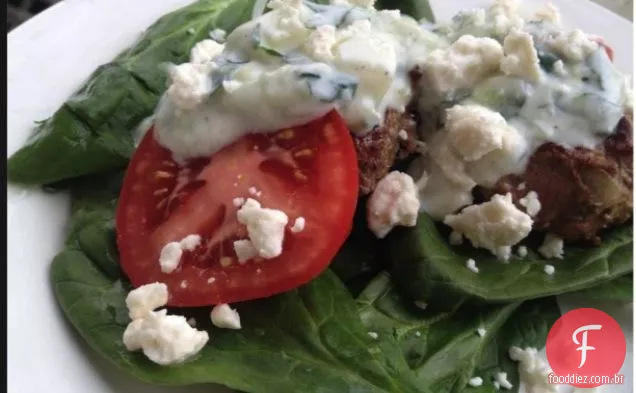 Hambúrgueres de cordeiro com Tzatziki Cunhado