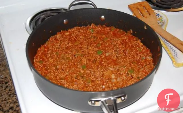 Chili marroquino com 10.000 grãos de areia (cuscuz)