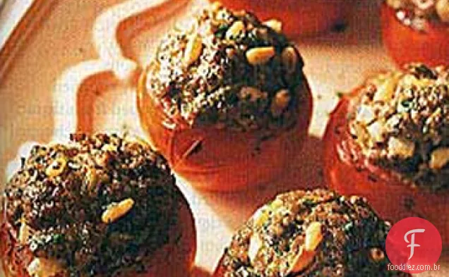 Tomates Recheados De Cordeiro, Estilo Do Oriente Médio