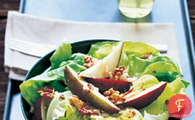 Salada de pêra, Pancetta e noz