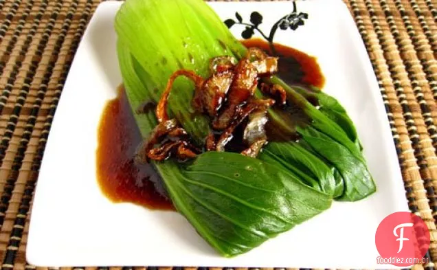 Baby Bok Choy Em Molho De Ostra Com Chalotas Fritas