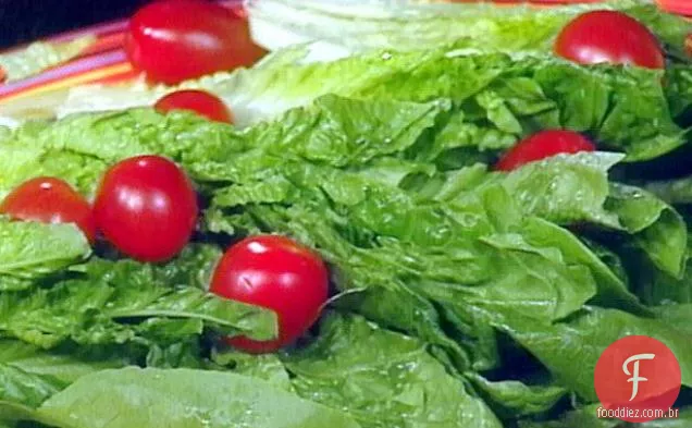 Corações Romaine com vinagrete de Cebolinha de limão