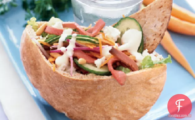 Carne Assada Mediterrânea Pita