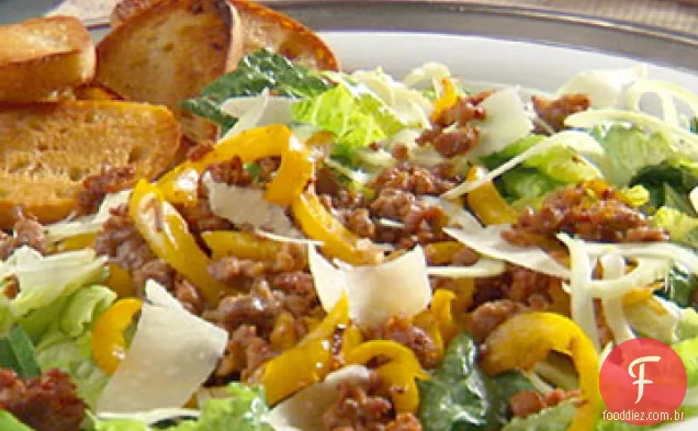 Salada de salsicha e pimenta