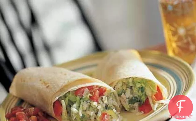 Chile-Queijo Arroz Burritos
