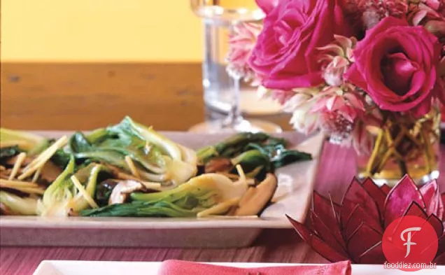 Baby Bok Choy Com Molho Shiitake Refogado