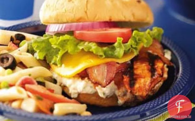 Sanduíches de frango Buffalo com Bacon