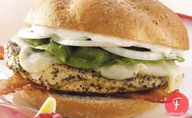 Sanduíches De Frango Bacon-Provolone