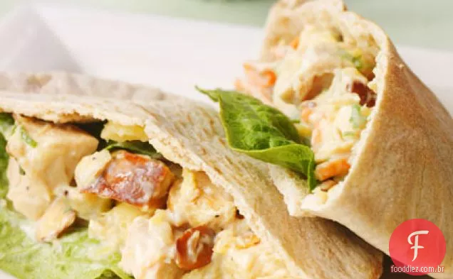Abacaxi Frango Salada Pitas