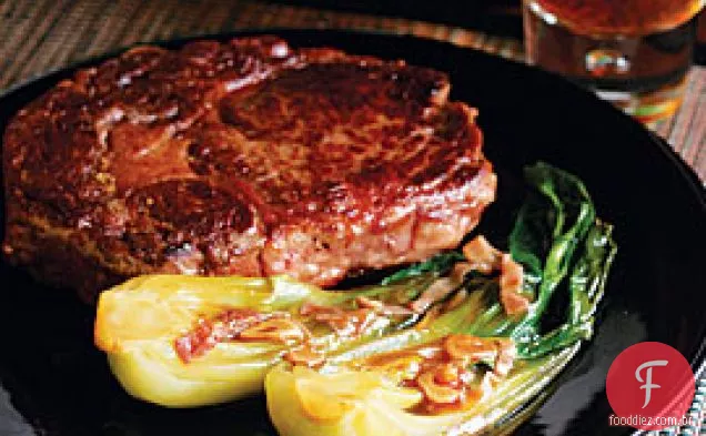 Bok Choy Refogado Com Sherry & Prosciutto