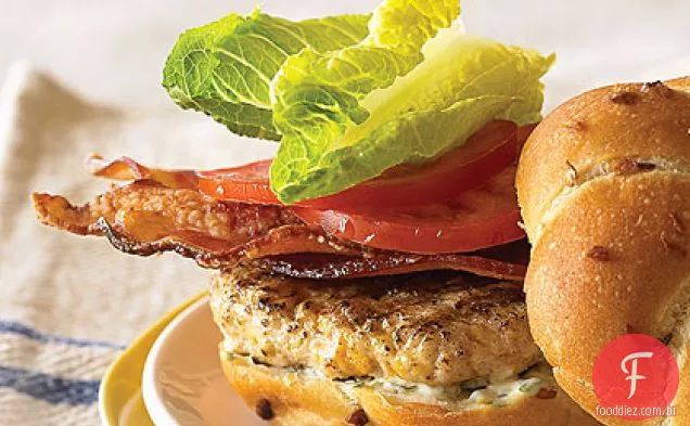 Hambúrgueres de frango BLT