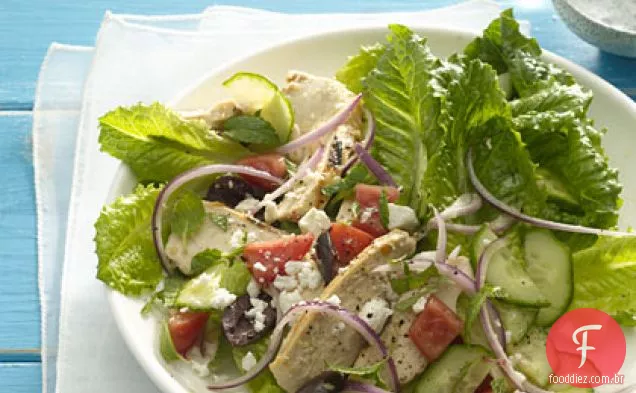 Salada Grega Com Frango Grelhado