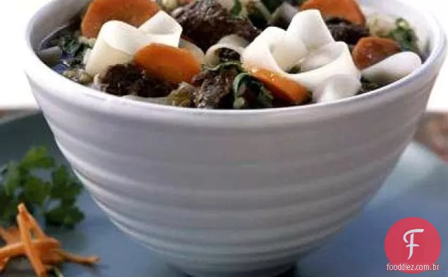 Carne e bok choy Panela Quente