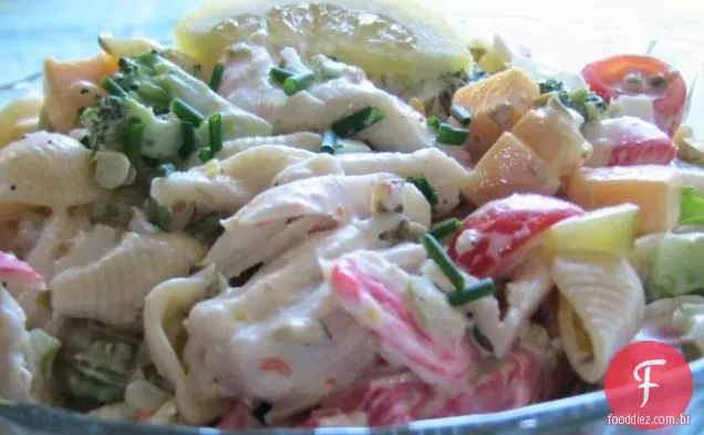 A Melhor Salada Cremosa De Massas De Frutos Do Mar Refrigerados