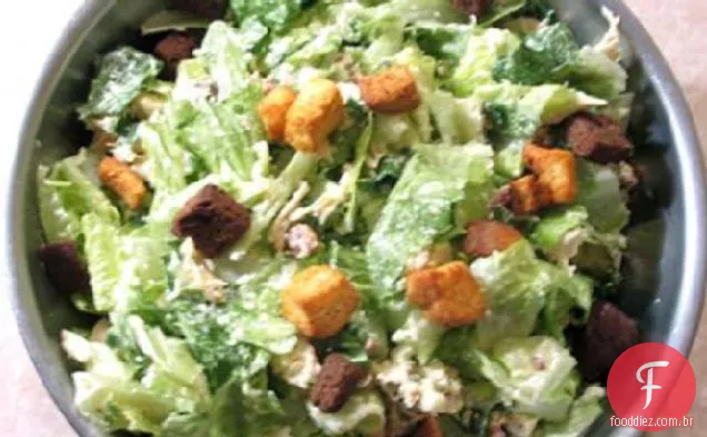 Salada Caesar De Frango Fácil