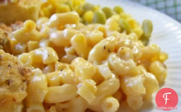 Macarrão cremoso e queijo de Kittencal
