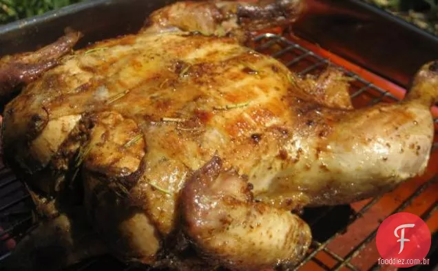Topsy Turvy Frango Assado Crocante Com Tempero De Crosta De Sal
