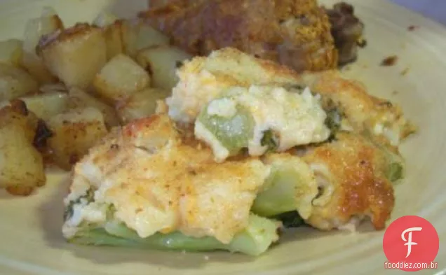 Brócolis e couve-flor gratinado