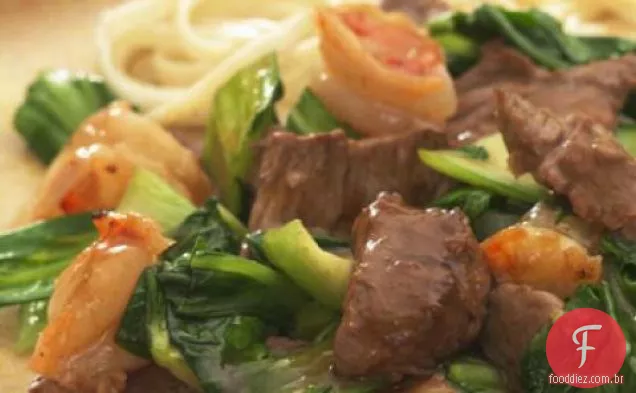 Carne Picante Com Camarão E Bok Choy Receita