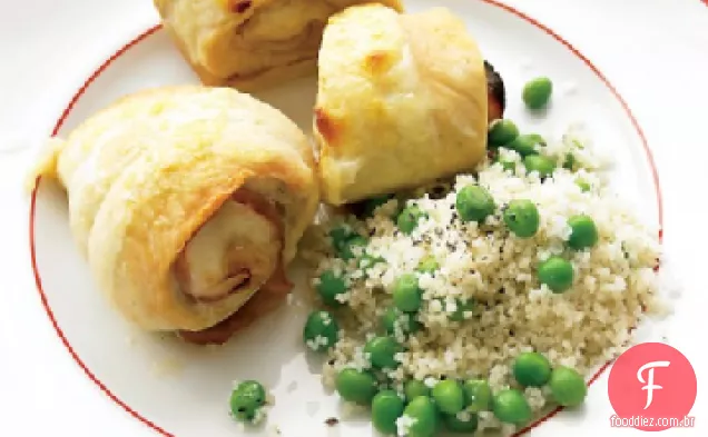 Frango, presunto e queijo Roll-Ups