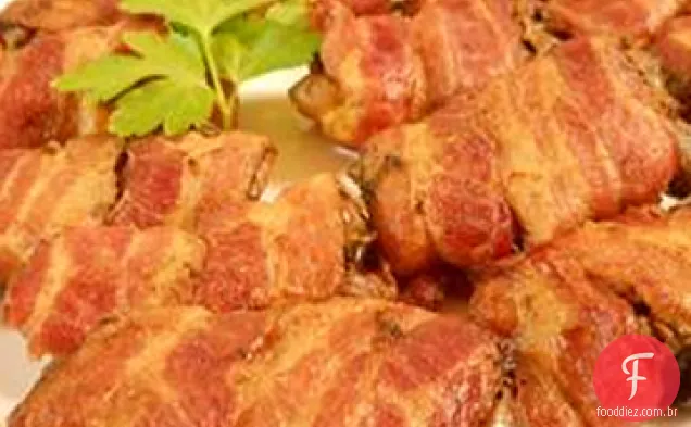 Fígados de frango com Bacon