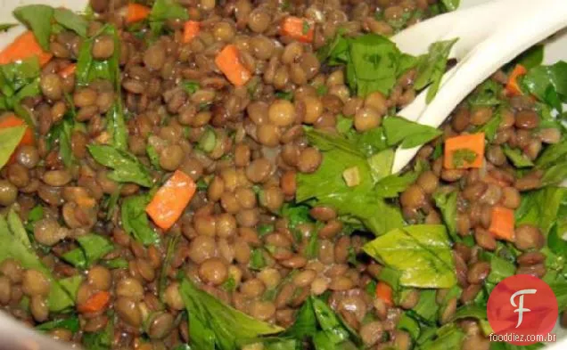 Salada De Lentilha Alemã (Linsensalat)