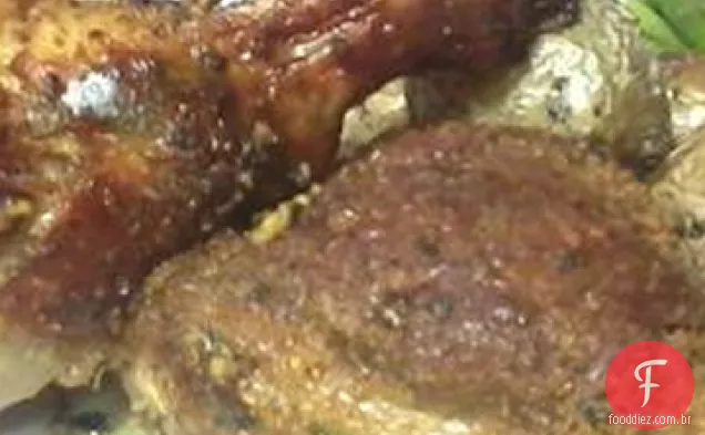 Frango Temperado Com Manteiga De Salsa