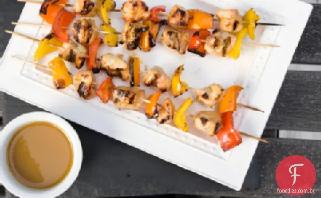 Receita De Espetos De Frango Com Mostarda E Mel